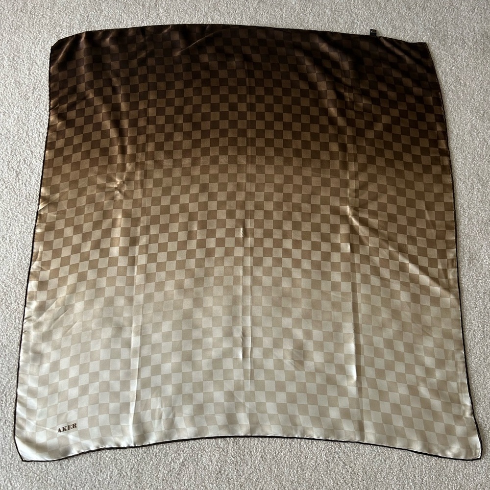 Aker brown ombre silk scarf/hijab square